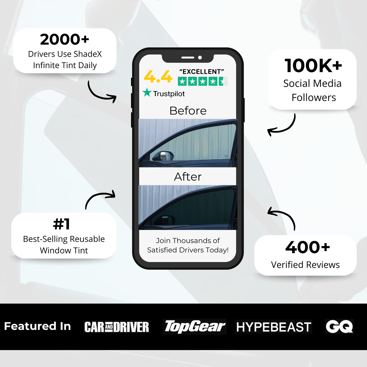 ShadeX Reusable Tint – Front Side